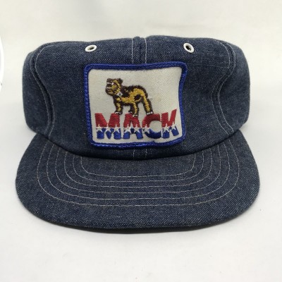 Vintage Mack Trucks Denim Snapback Hat Cap 70s 80s Cardinal  eb-43857524